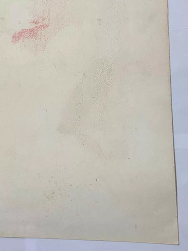 Quadro Gravura Antiga Assinada Pierrot 83 Palhaço Gato