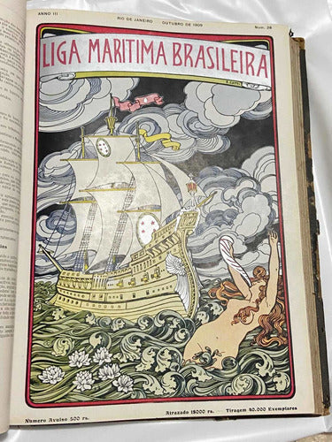 Coleção Revistas Antigas Liga Marítima Brasileira - Lote 11