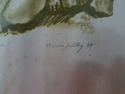 Antigo Quadro Gravura Assinado Flavio Gadelha 1979