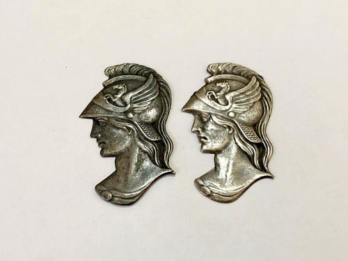 Par De Apliques Antigos Guerreiro Romano Em Metal