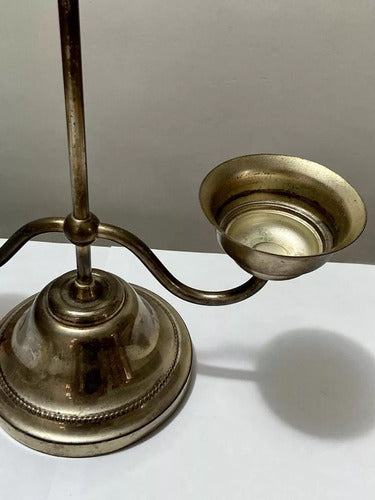 Castiçal Porta Velas Antigo Cor Prata