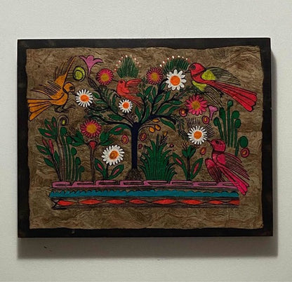 Quadros De Madeira Pintura Florida Flores - Arte Antiguidade