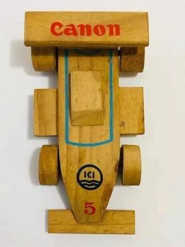 Carrinho Formula 1 De Madeira Brinquedo Antigo