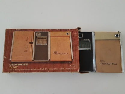 Antiga Agenda Telefônica Calendário Combidex D-707 Memo Pad