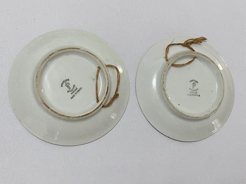 Prato De Porcelana Steatita C/ Pintura Homem E Mulher Antigo