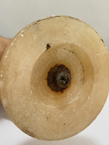 Luminária Antiga De Mesa Em Alabastro