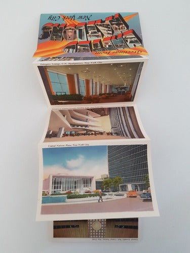 Cartão Postal Antigo Lembrança Saudações De Nova Iorque Eua