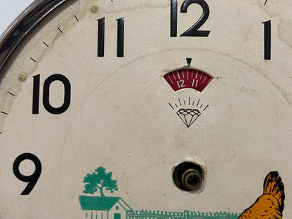 Relógio Despertador Antigo Metal Galo Jam Loceng Ayam China