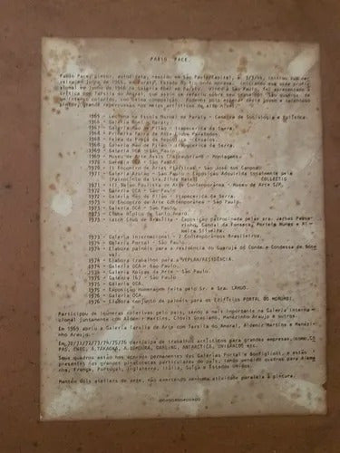 Antigo Quadro Assinado Por Fábio Pace