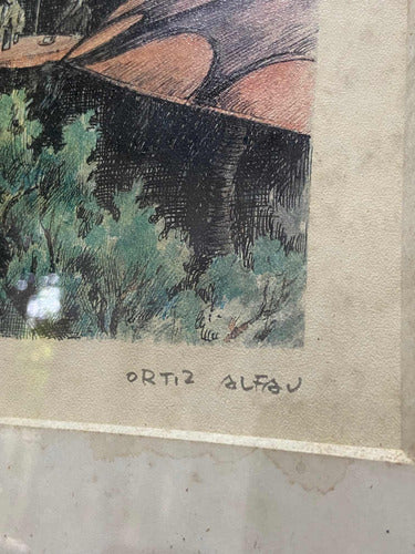 Quadro Antigo Gravura Paris Place Du Tertre - Ortiz Alfau