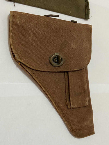 Antigo Porta Munições E Porta Coldre Porta Arma Militar