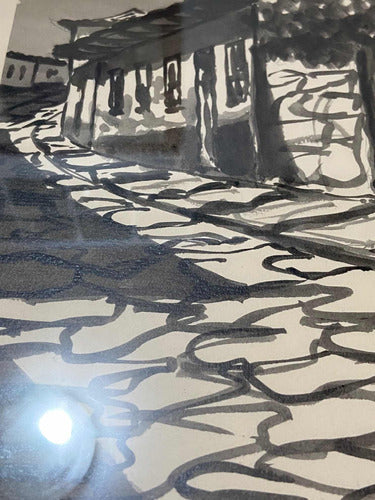 Quadro Antigo Nanquim Ladeira Do Vira Saia - M Hollender