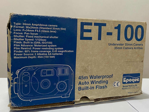 Antiga Câmera Fotográfica Anfibia Epoque Et 100 Plus Aquatic