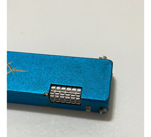 Isqueiro Antigo Laurel Azul Em Metal