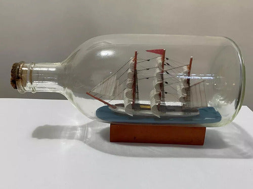 Antigo Barco Na Garrafa Caravela Angra Dos Reis