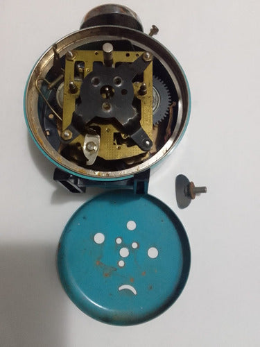 Relogio Despertador Antigo Kienzle Verde E Prata