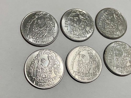 Lote Moedas Antigas Brasil 5000 Cruzeiros Tiradentes