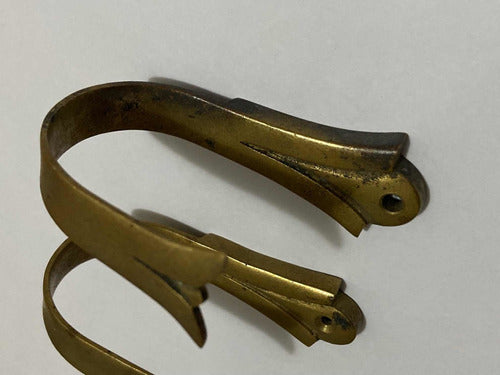 Suportes Antigos De Bronze Para Cortina - Lote 2