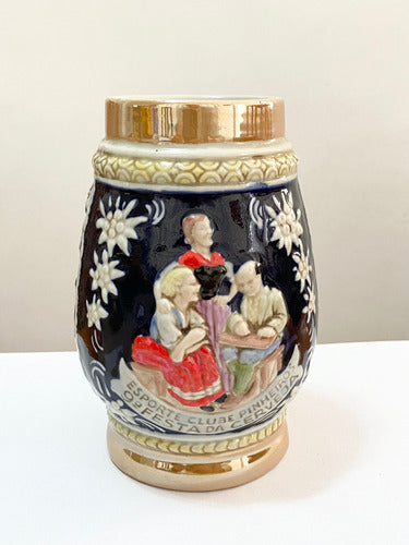 Caneca Cerâmica Antiga 1966 Festa Da Cerveja Clube Pinheiros