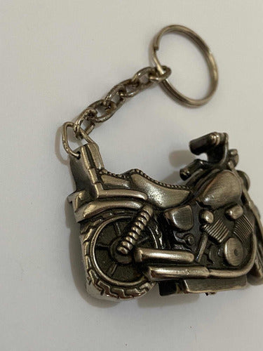 Antigo Chaveiro Moto Harley Com Relógio Mb Quartz