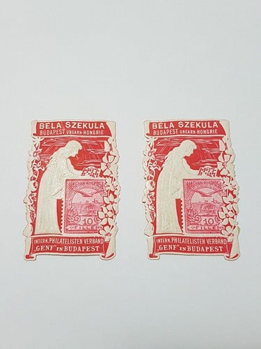 Selos Antigos Bela Szekula Budapeste - Lote Com 2
