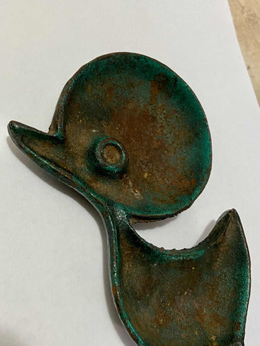 Escultura Antiga De Parede Pato