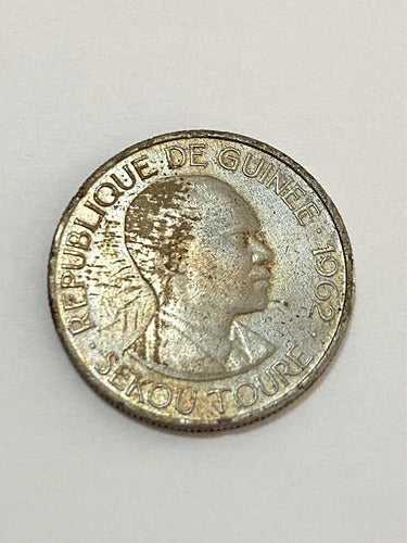 Moeda Antiga Guine África 5 Francs 1962