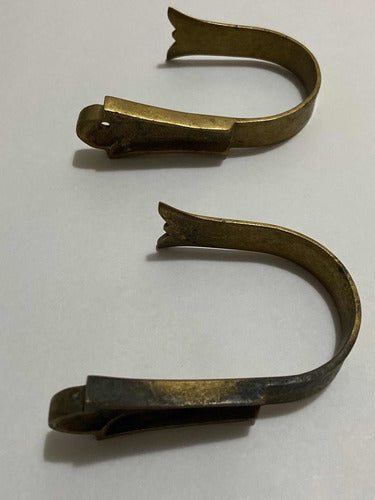 Suportes Antigos De Bronze Para Cortina - Lote 2