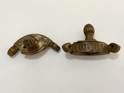 Antigas Peças Fixadoras Cantoneira Decorativas Em Bronze -l1