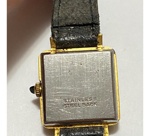 Relógio Antigo Mondaine Dourado E Preto