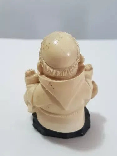 Antiga Escultura Figura Homem Asiatico Segurando Aves