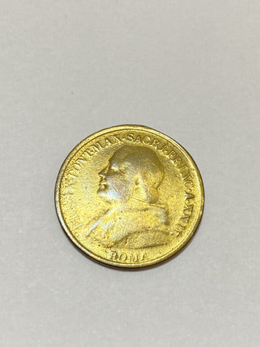 Medalha Antiga Dourada Italia Roma Vaticano