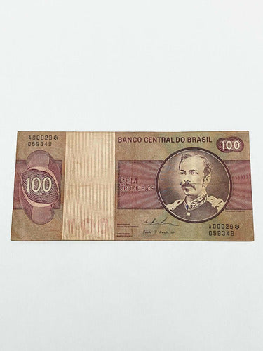Cédula Antiga 100 Cruzeiros Brasil Com Asterisco