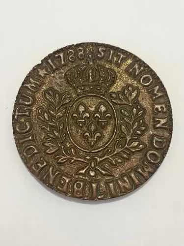 Medalha Francesa Luís Xvi 1788 Antiga
