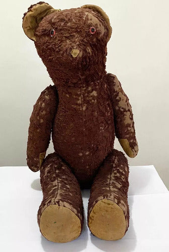 Urso De Pelúcia Antigo Decada De 20