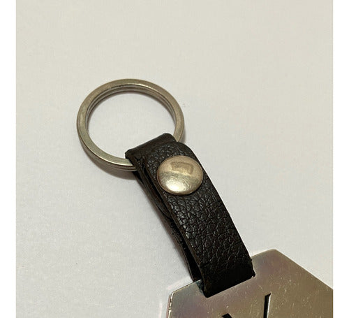 Chaveiro Ysl Yves Saint Laurent Original Couro E Metal