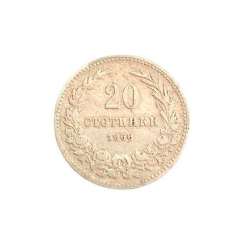 Antiga Moeda 1908 BuLGária 20 Stotinki