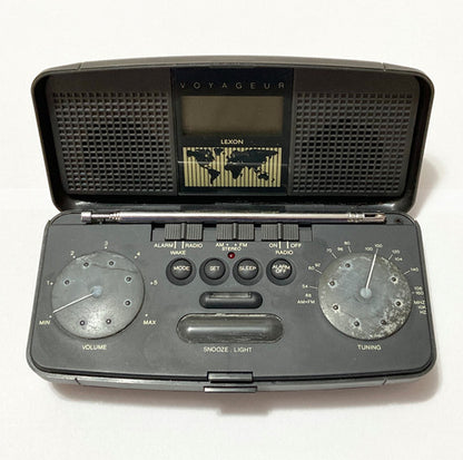 Rádio Relógio Portátil Antigo Lexon Voyageur