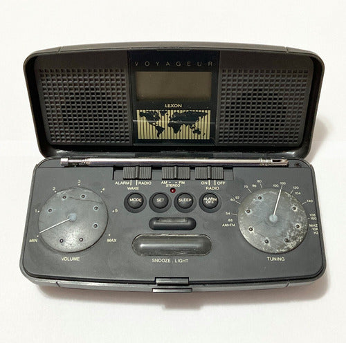 Rádio Relógio Portátil Antigo Lexon Voyageur