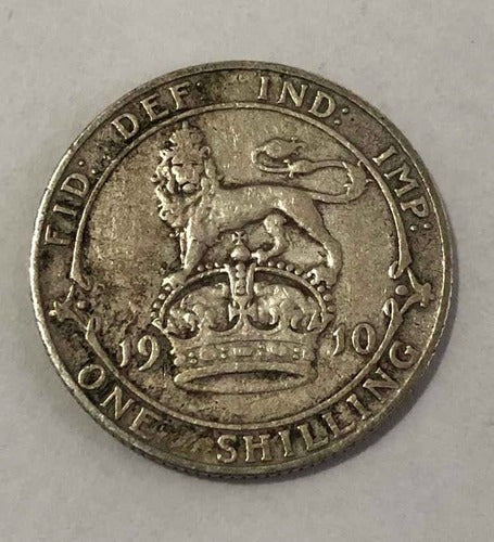 Moeda Antiga Inglaterra 1910 One Shilling
