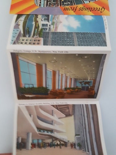 Cartão Postal Antigo Lembrança Saudações De Nova Iorque Eua