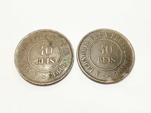 Moedas Antigas 40 Réis -  08 E 12
