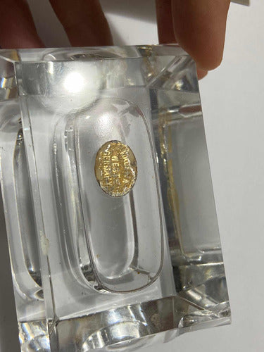 Antigo Isqueiro De Mesa Cristal West Germany