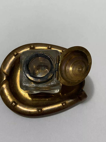 Tinteiro Antigo Cor Bronze