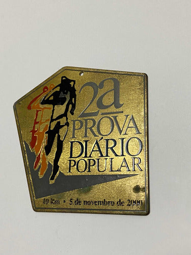 Medalha Antiga 2a Prova Diario Popular 10k Corrida