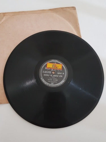 Disco Antigo 78 Rpm Silvio Caldas - Falsa Felicidade