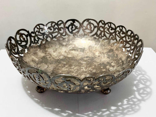 Fruteira Antiga Marca Reed Barton Cor Prata