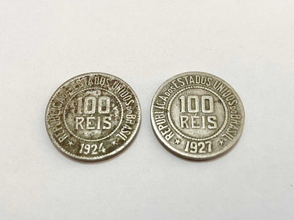 Antigas Moedas 100 Réis 1924 - 1927