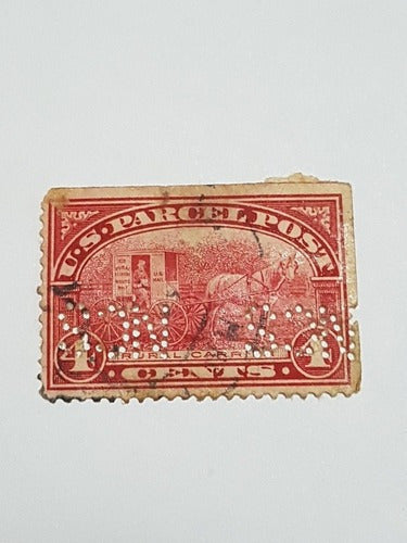 Selo Antigo U.s. Parcel Post 4 Cents - 1912
