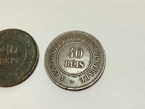 Moeda Antiga 40 Réis 1912 - 2 Moedas